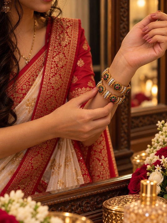 Swarique Rangoli Ratna Bangles (Set of 2)