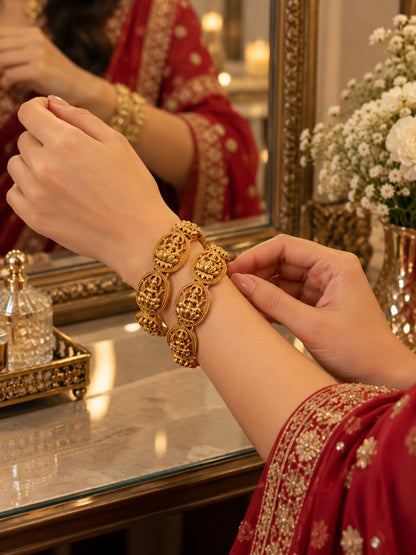 Swarique Lakshmi Vandana Bangles (Set of 2)