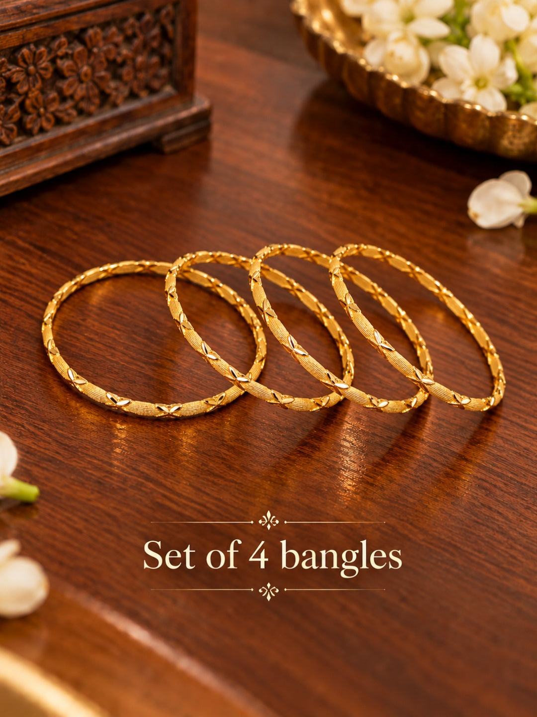 Swarique Shreya Gold Bangles (4 Bangles)
