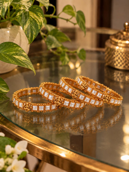 Swarique Lakshmika Pearl Bangle Set (Set of 4)