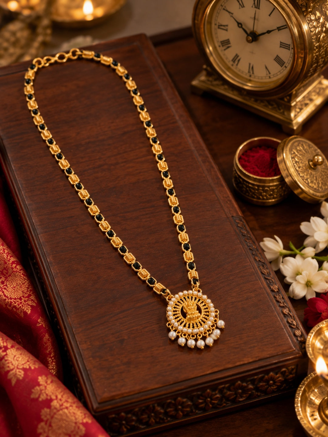 Swarique Lakshmi Ratna Temple Mangalsutra Necklace