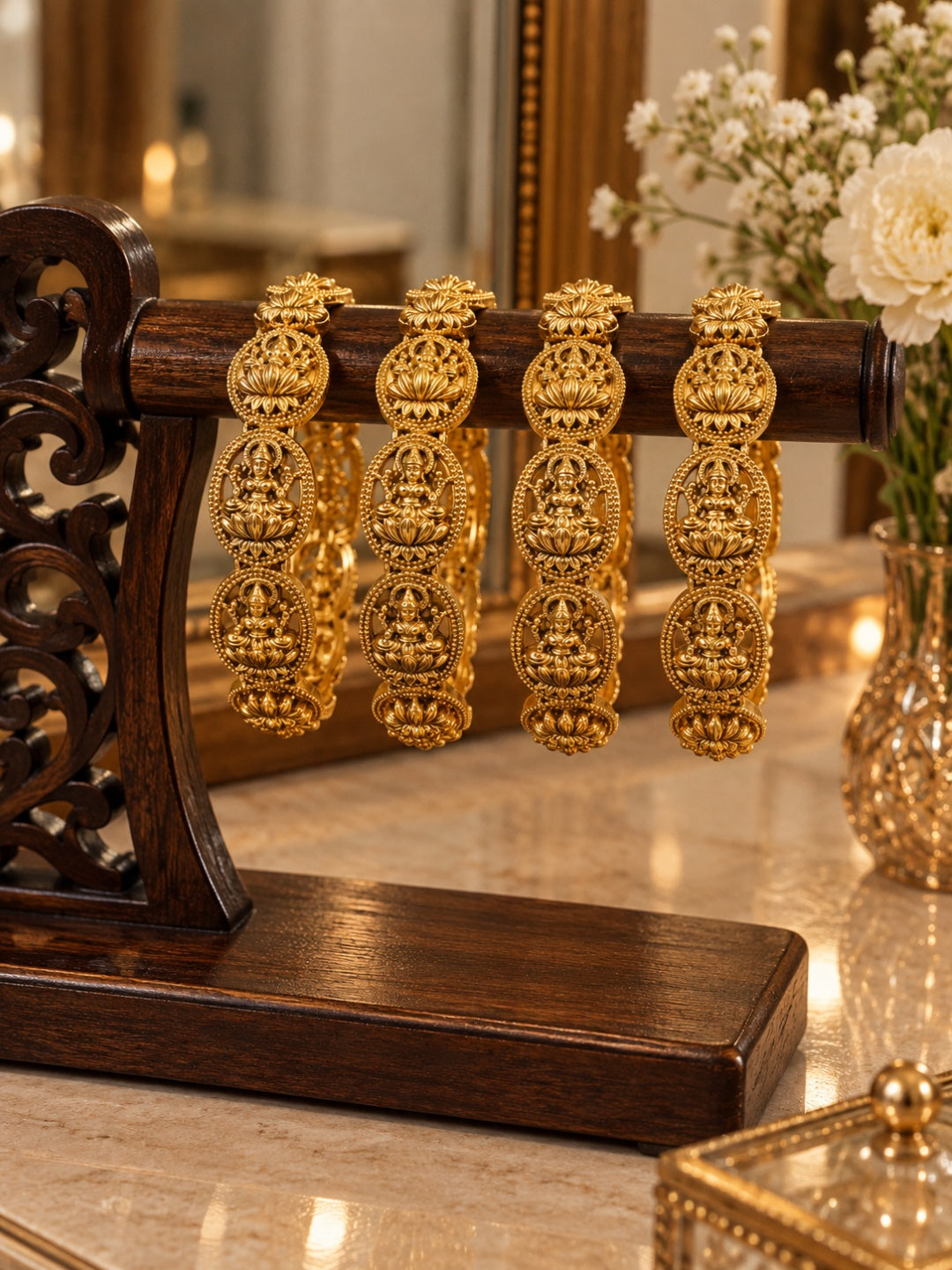 Swarique Lakshmi Vandana Bangles (Set of 2)
