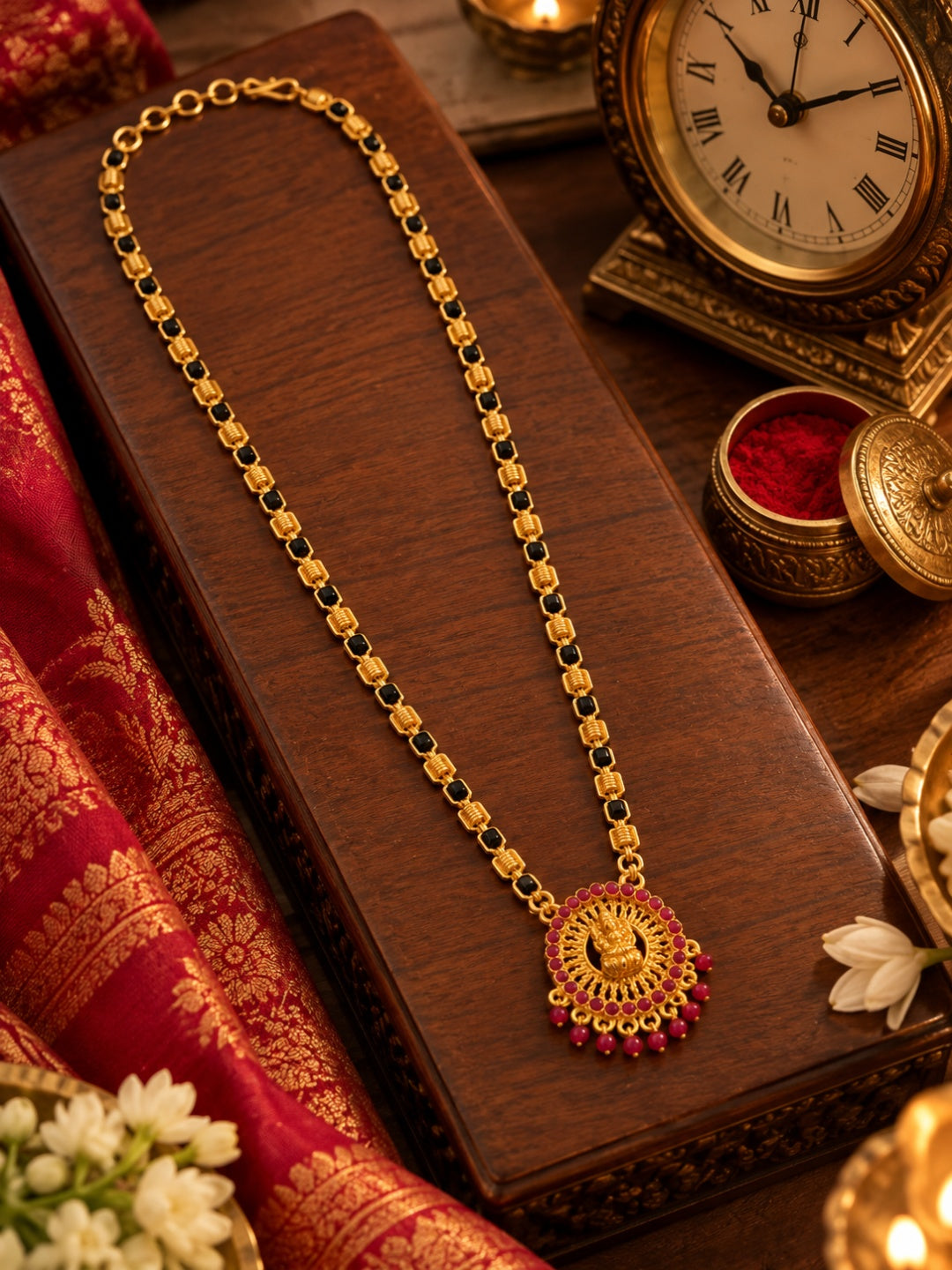 Swarique Lakshmi Ratna Temple Mangalsutra Necklace