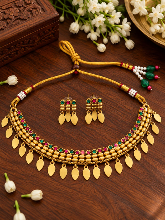 Swarique Kanakmala Traditional Choker Set