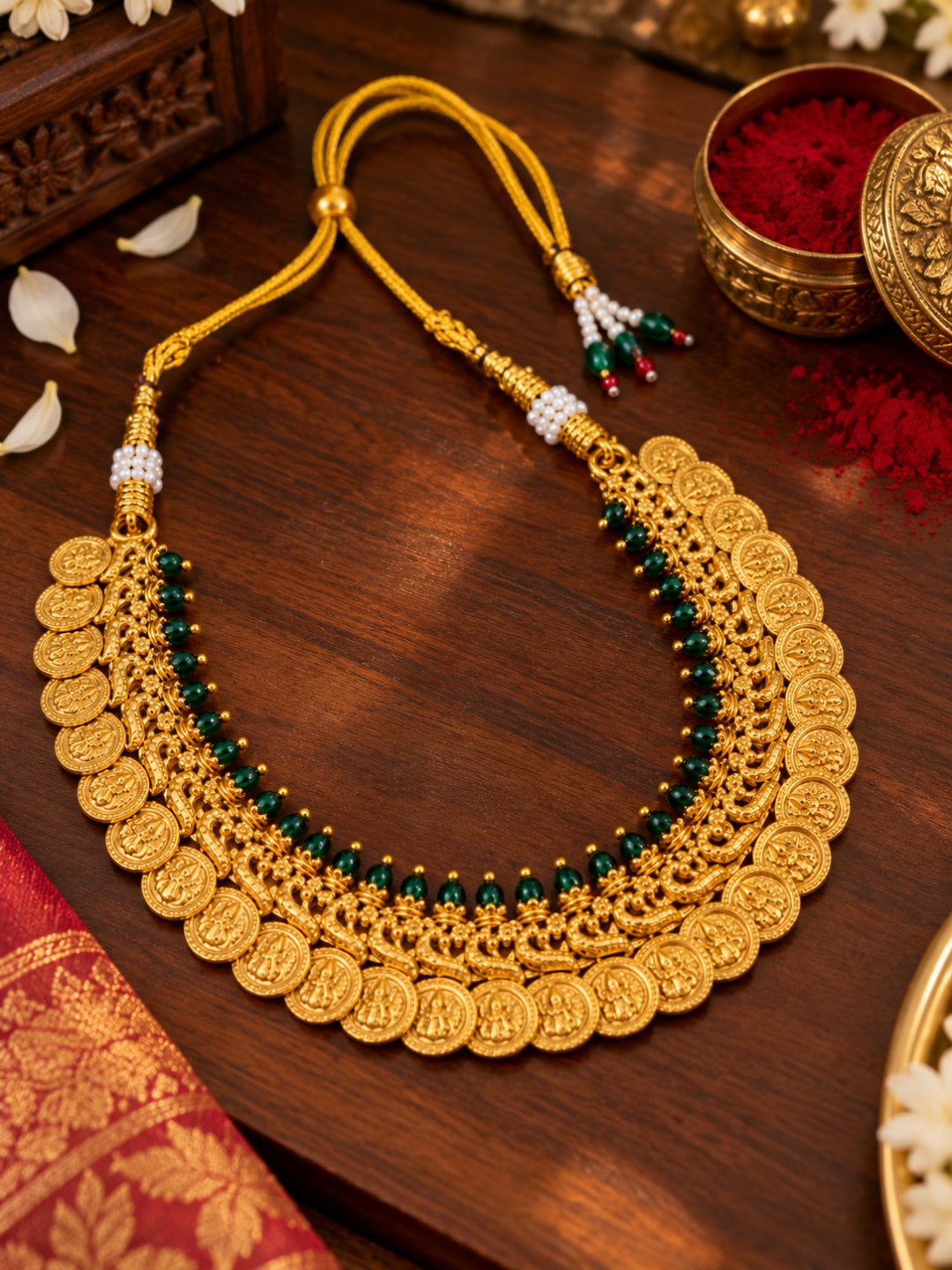 Swarique Tanvika Kasu Mala Choker (Without Earrings)