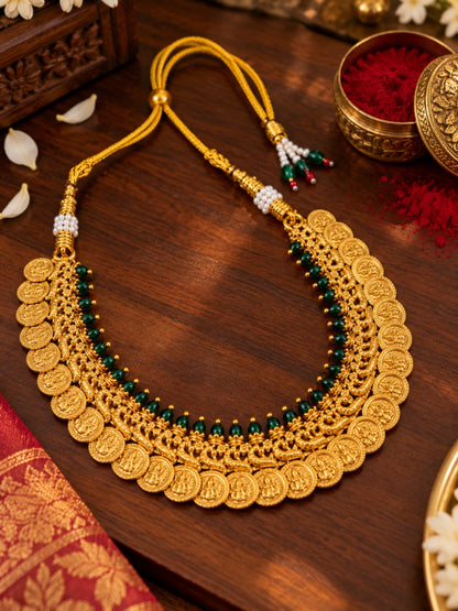 Swarique Tanvika Kasu Mala Choker (Without Earrings)