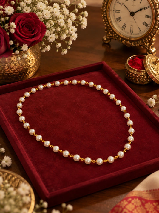 Swarique Muktavali Rajat Pearl Necklace