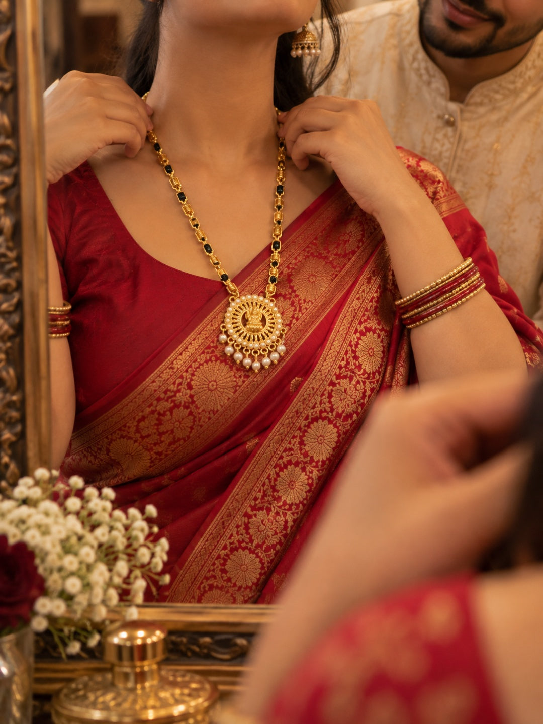 Swarique Lakshmi Ratna Temple Mangalsutra Necklace